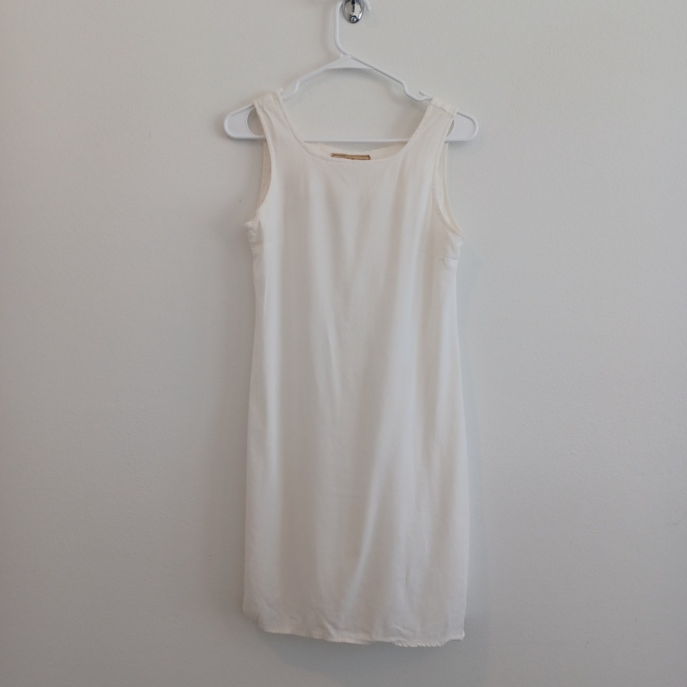Double D RanchWear Dress Womens XS White Sleeveless Mini Casual Stretch Made USA